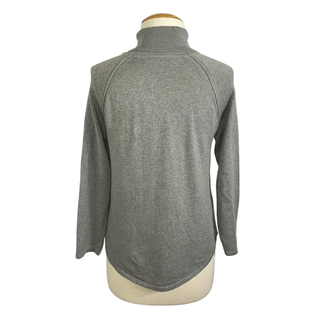 Jeanne Pierre XXL Gray Cotton Turtleneck Sweater NWT